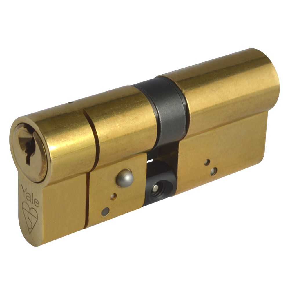 YALE Snap Resistant Euro Double Cylinder - 70mm 35/35 (30/10/30) KD PB