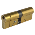 YALE Snap Resistant Euro Double Cylinder - 80mm 40/40 (35/10/35) KD PB