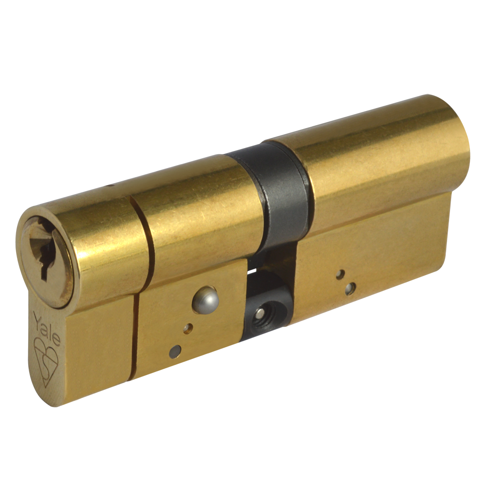YALE Snap Resistant Euro Double Cylinder - 80mm 40/40 (35/10/35) KD PB