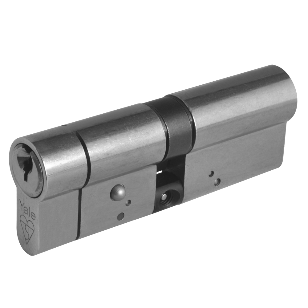 YALE Snap Resistant Euro Double Cylinder - 90mm 45/45 (40/10/40) KD NP