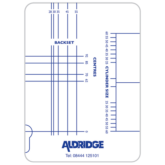 ALDRIDGE Multipoint Lock & Cylinder Gauge - Perspex