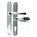 MILA Prolinea 92/62 Offset Lever/Pad UPVC Furniture - 240mm Backplate - Chrome
