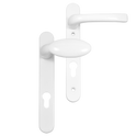 MILA Prolinea 92 Lever/Pad UPVC Furniture - 220mm Backplate - White
