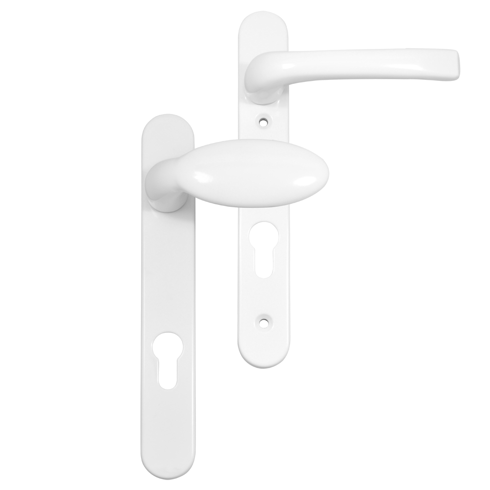 MILA Prolinea 92 Lever/Pad UPVC Furniture - 220mm Backplate - White