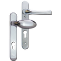 MILA Prolinea 92 Lever/Pad UPVC Furniture - 220mm Backplate - Chrome