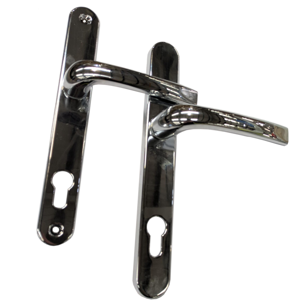 MILA Prolinea 92 Lever/Lever UPVC Furniture - 240mm Backplate - Chrome