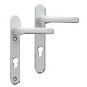 MILA Prolinea 92 Lever/Lever UPVC Furniture - 220mm Backplate - White