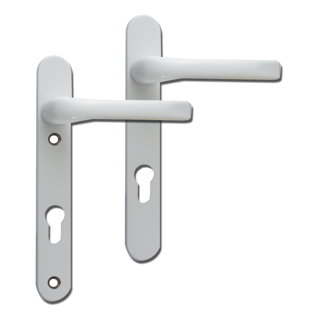 MILA Prolinea 92 Lever/Lever UPVC Furniture - 220mm Backplate - White
