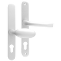 MILA Prolinea 92/62 Offset Lever/Pad UPVC Furniture - 240mm Backplate - White