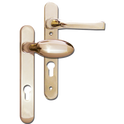 MILA Prolinea 92 Lever/Pad UPVC Furniture - 220mm Backplate - Gold