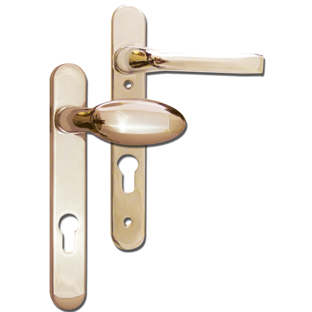 MILA Prolinea 92 Lever/Pad UPVC Furniture - 220mm Backplate - Gold