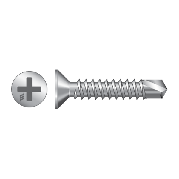 RAPIERSTAR Self Drill Screws For Reinforced UPVC - Countersunk - 3.9mm x 32mm - ZP (Qty 1000)