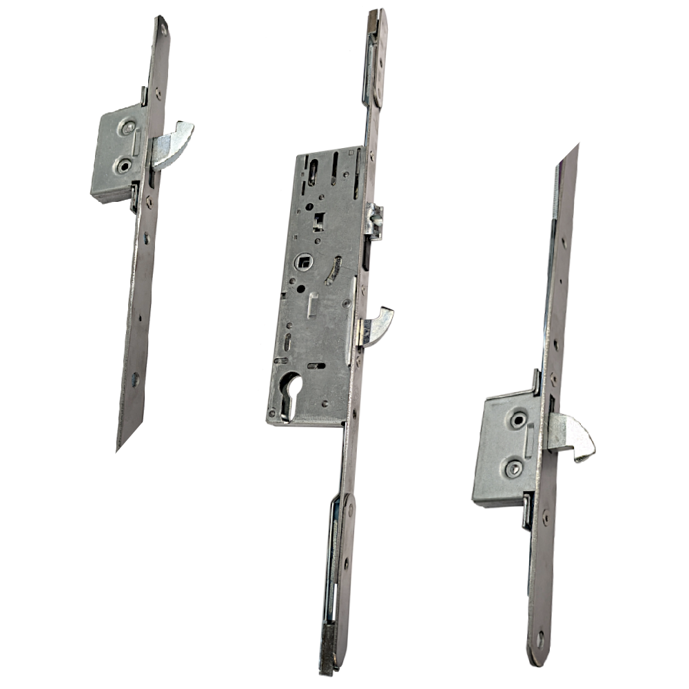 DOORMASTER Professional Lever Operated Latch & Hook - 2 Adjustable Hooks (Timber & Composite) - 45/92 - 20mm Face Plate