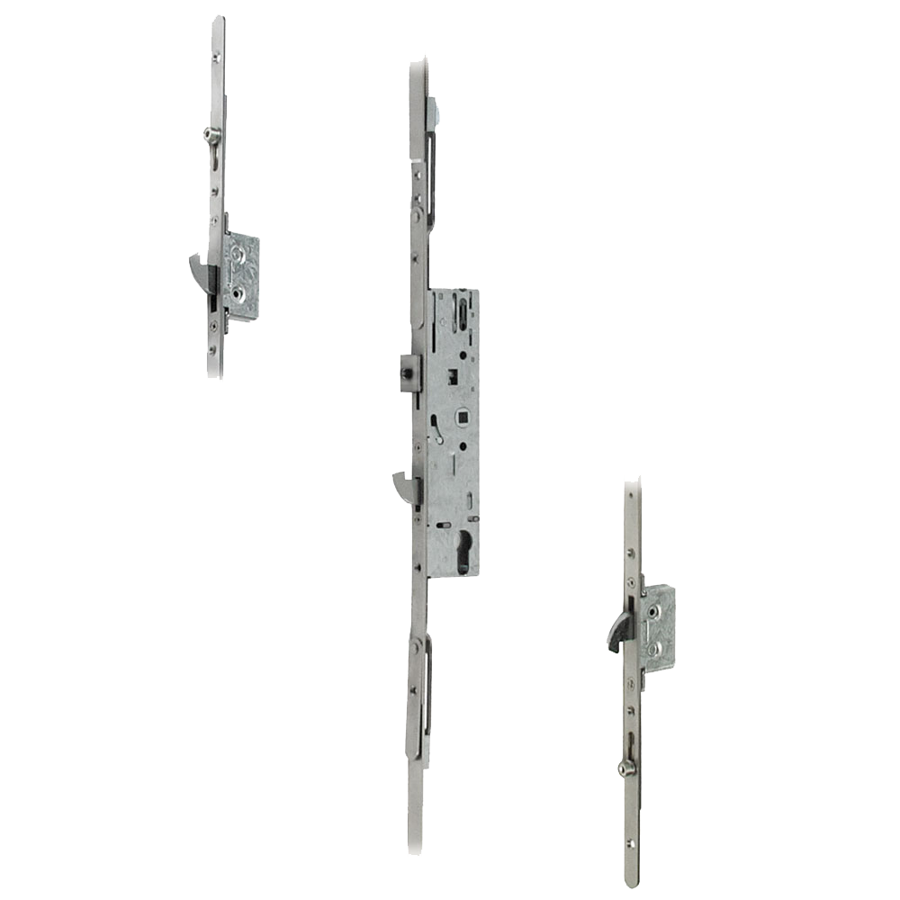 DOORMASTER Professional Lever Operated Latch & Hook - 2 Adjustable Hooks 2 Rollers (UPVC Door) - 45/92