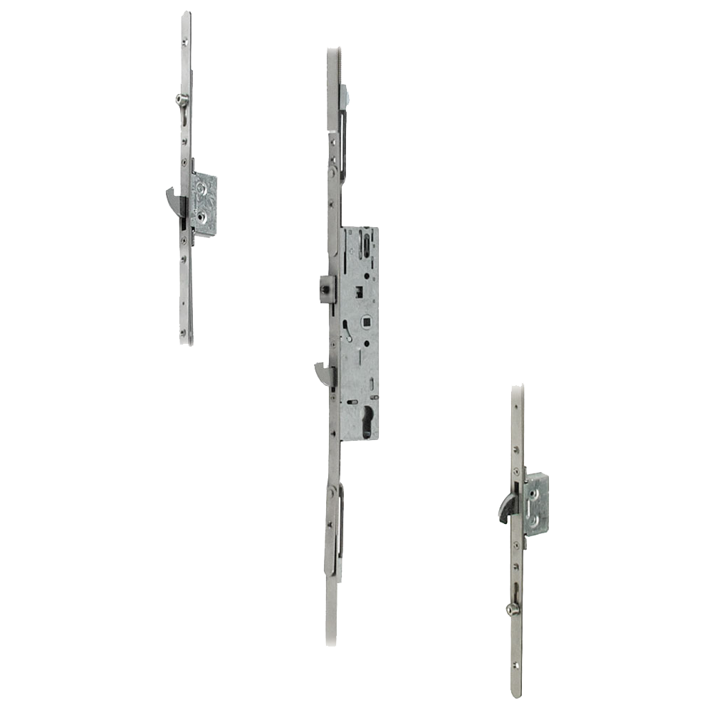 DOORMASTER Professional Lever Operated Latch & Hook - 2 Adjustable Hooks 2 Rollers (UPVC Door) - 35/92
