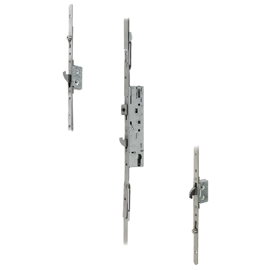 DOORMASTER Professional Lever Operated Latch & Hook - 2 Adjustable Hooks 2 Rollers (UPVC Door) - 35/92