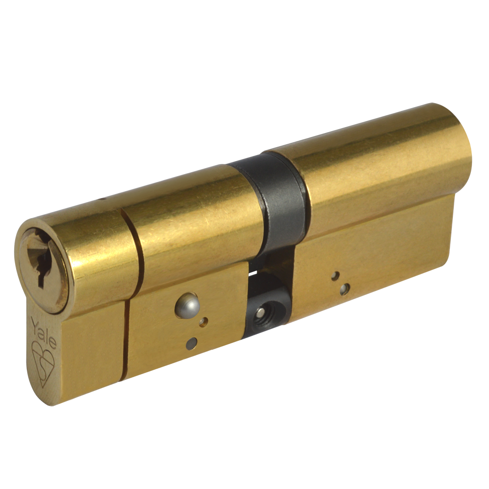 YALE Snap Resistant Euro Double Cylinder - 90mm 45/45 (40/10/40) KD PB