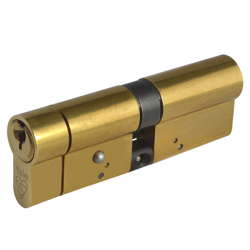 YALE Snap Resistant Euro Double Cylinder - 95mm 50/45 (45/10/40) KD PB