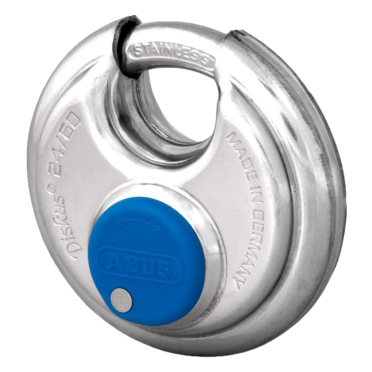 ABUS 24IB Series Stainless Steel Diskus Discus Padlock - 60mm KD 24IB/60 Boxed