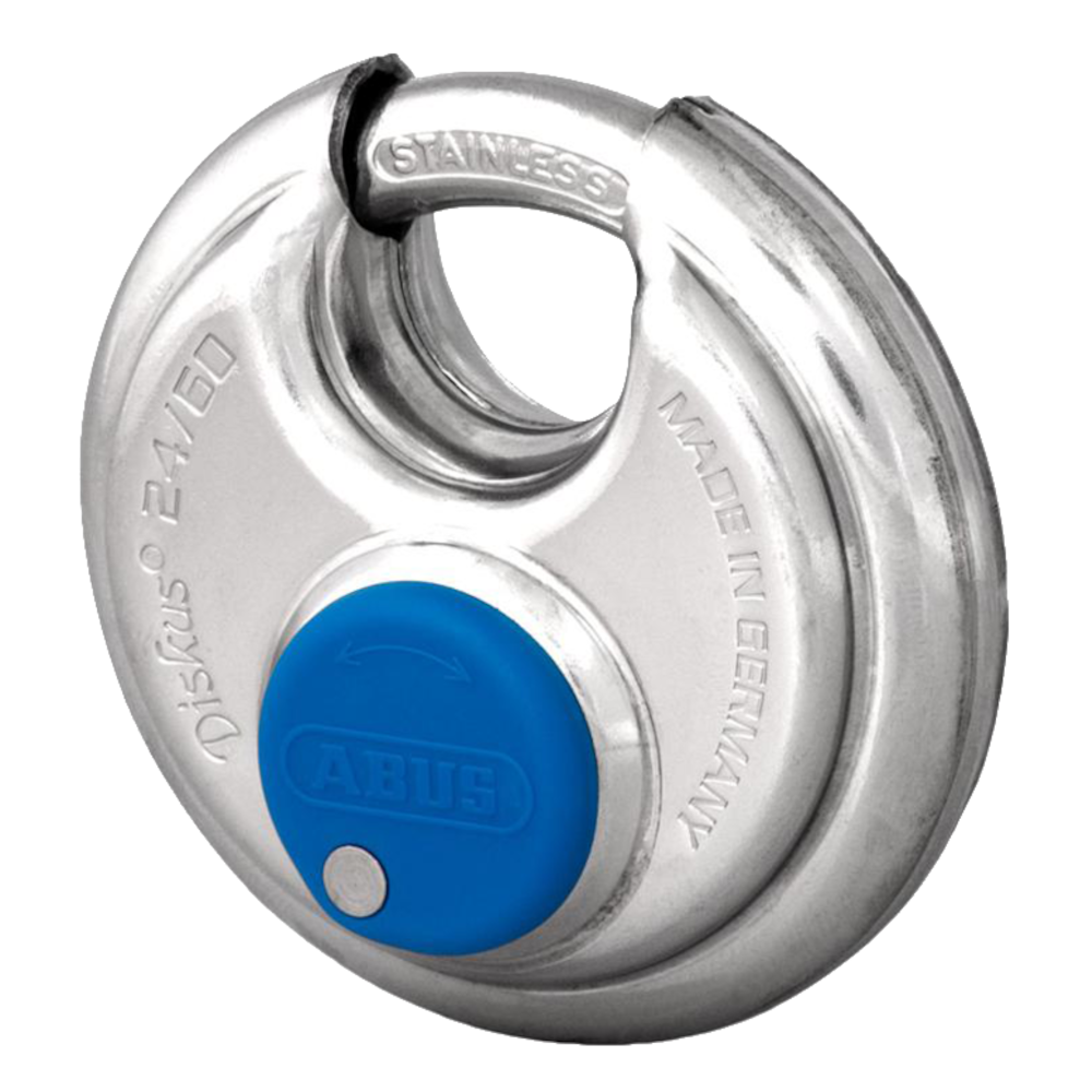 ABUS 24IB Series Stainless Steel Diskus Discus Padlock - 60mm KA (45747) 24IB/60 Boxed