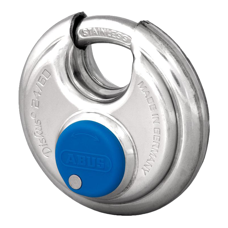 ABUS 24IB Series Stainless Steel Diskus Discus Padlock - 60mm KA (32502) 24IB/60 Boxed