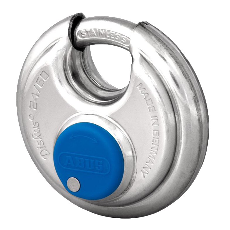ABUS 24IB Series Stainless Steel Diskus Discus Padlock - 60mm KA (32505) 24IB/60 Boxed