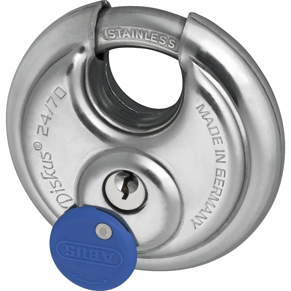 ABUS 24IB Series Stainless Steel Diskus Discus Padlock - 71mm KA (32528) 24IB/70 Boxed