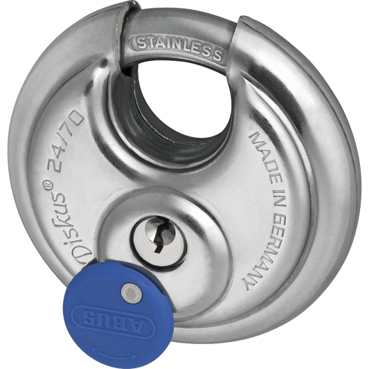 ABUS 24IB Series Stainless Steel Diskus Discus Padlock - 71mm KA (32528) 24IB/70 Boxed
