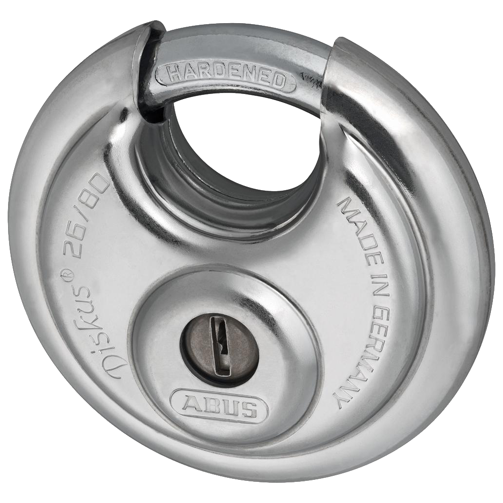 ABUS 26 Series Solid Lock Body Diskus Discus Padlock - 81mm KD 26/80 Visi