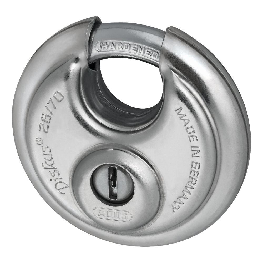 ABUS 26 Series Solid Lock Body Diskus Discus Padlock - 71mm KA EE0121 26/70 Boxed