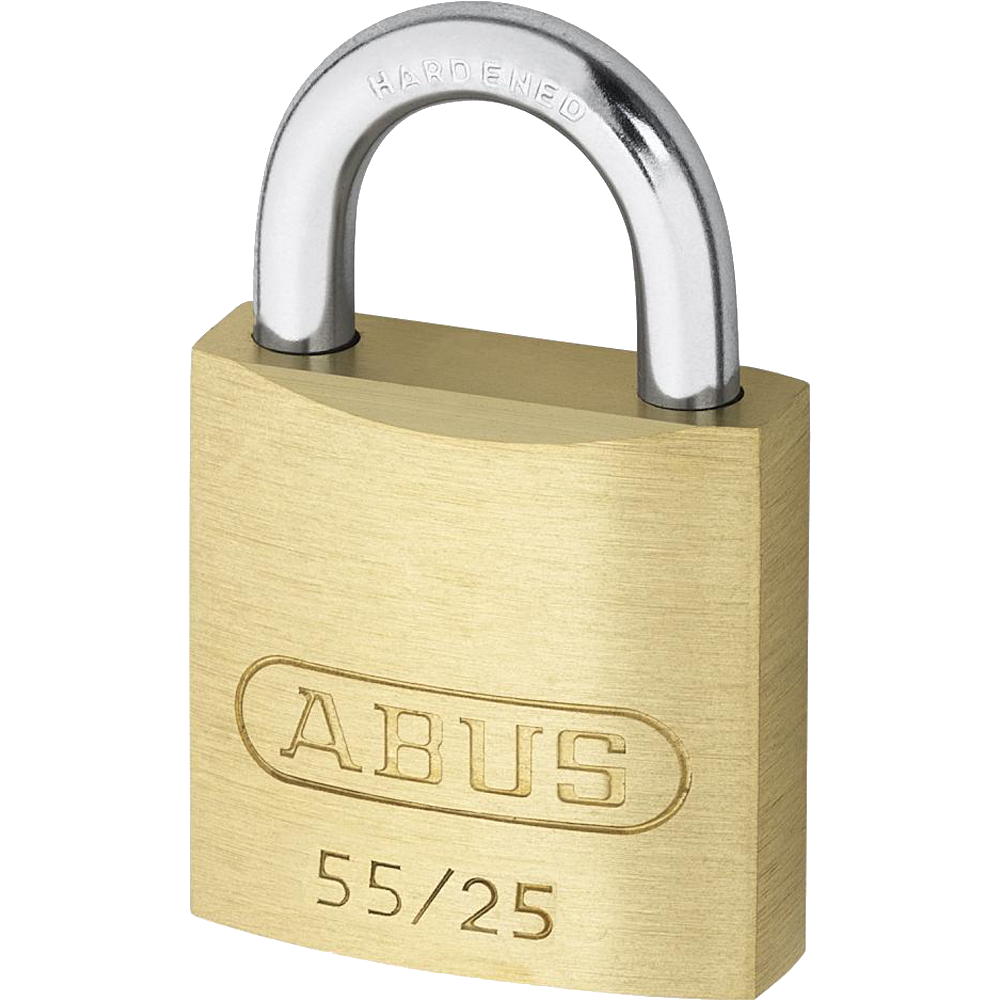 ABUS 55 Series Brass Open Shackle Padlock - 24mm KA (5251) 55/25 Boxed