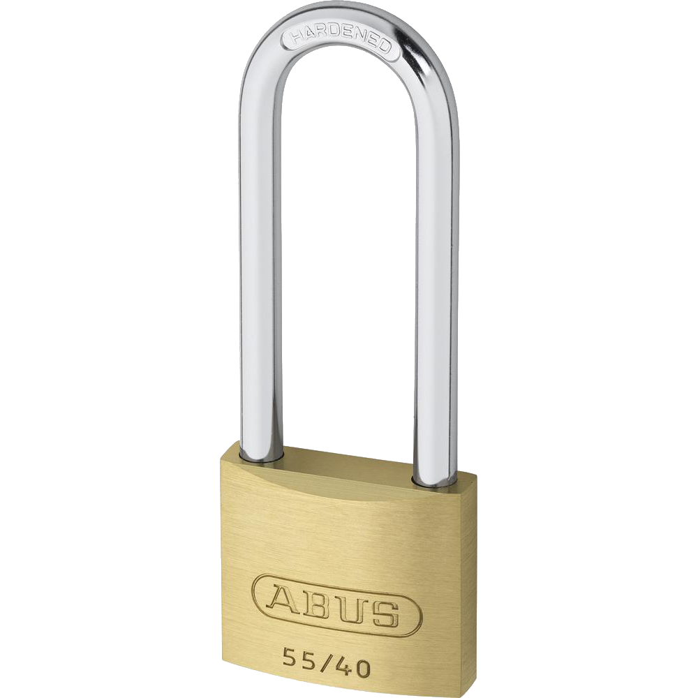 ABUS 55 Series Brass Long Shackle Padlock - 38mm KA (5401) 55/40HB63 Boxed