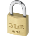 ABUS 65 Series Brass Open Shackle Padlock - 20mm Twin Pack 65/20 Visi