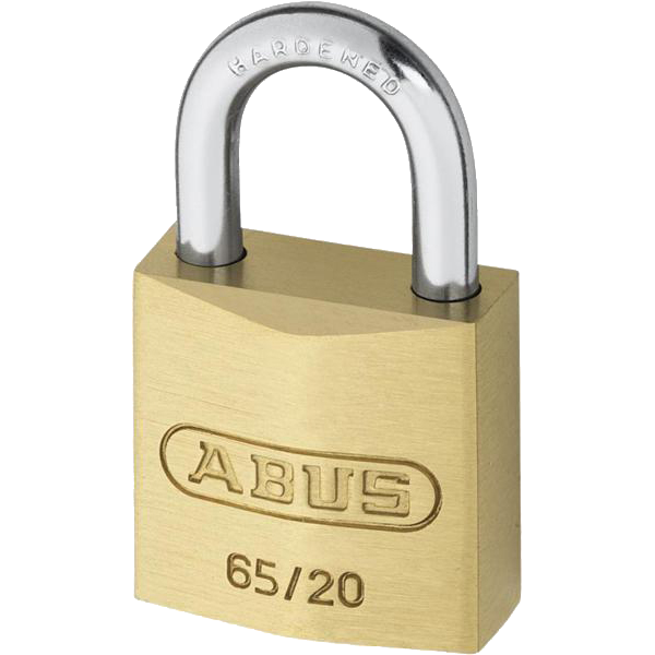 ABUS 65 Series Brass Open Shackle Padlock - 20mm Twin Pack 65/20 Visi