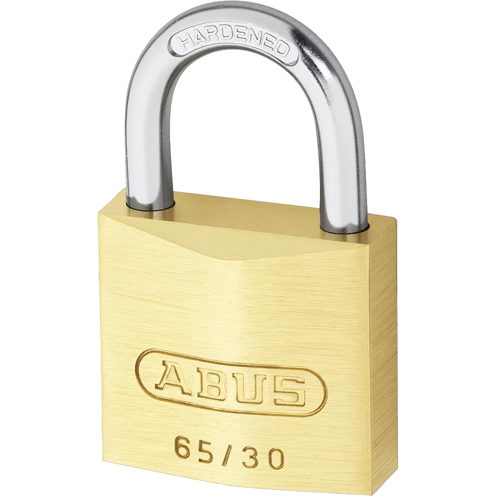 ABUS 65 Series Brass Open Shackle Padlock - 30mm Quad Pack 65/30 Visi