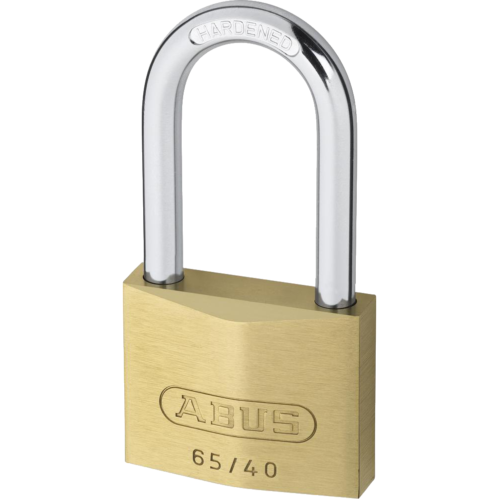 ABUS 65 Series Brass Long Shackle Padlock - 40mm KA (6404) 40mm Shackle 65/40HB40 Boxed