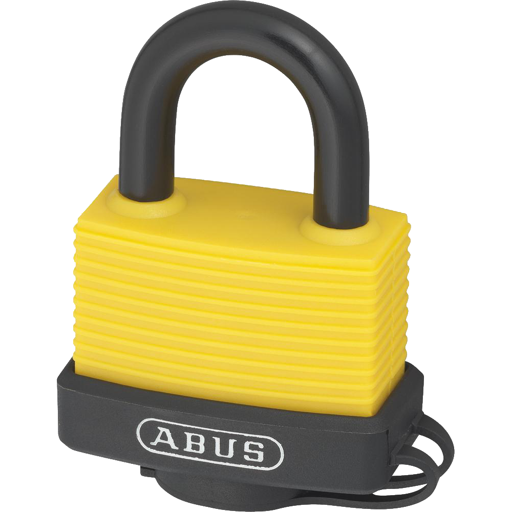 ABUS 70AL Series Aluminium Open Shackle Padlock - 53mm Yellow KA (6401) 70AL Boxed
