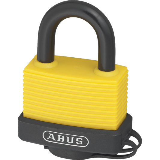 ABUS 70AL Series Aluminium Open Shackle Padlock - 53mm Yellow KA (6401) 70AL Boxed