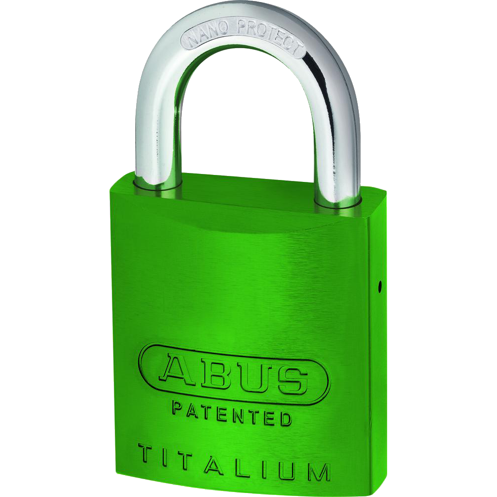 ABUS 83AL Series Colour Coded Aluminium Open Shackle Padlock Without Cylinder - 40mm Green 83AL/40 Boxed