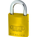 ABUS 83AL Series Colour Coded Aluminium Open Shackle Padlock Without Cylinder - 40mm Yellow 83AL/40 Boxed