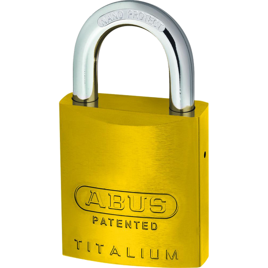 ABUS 83AL Series Colour Coded Aluminium Open Shackle Padlock Without Cylinder - 40mm Yellow 83AL/40 Boxed