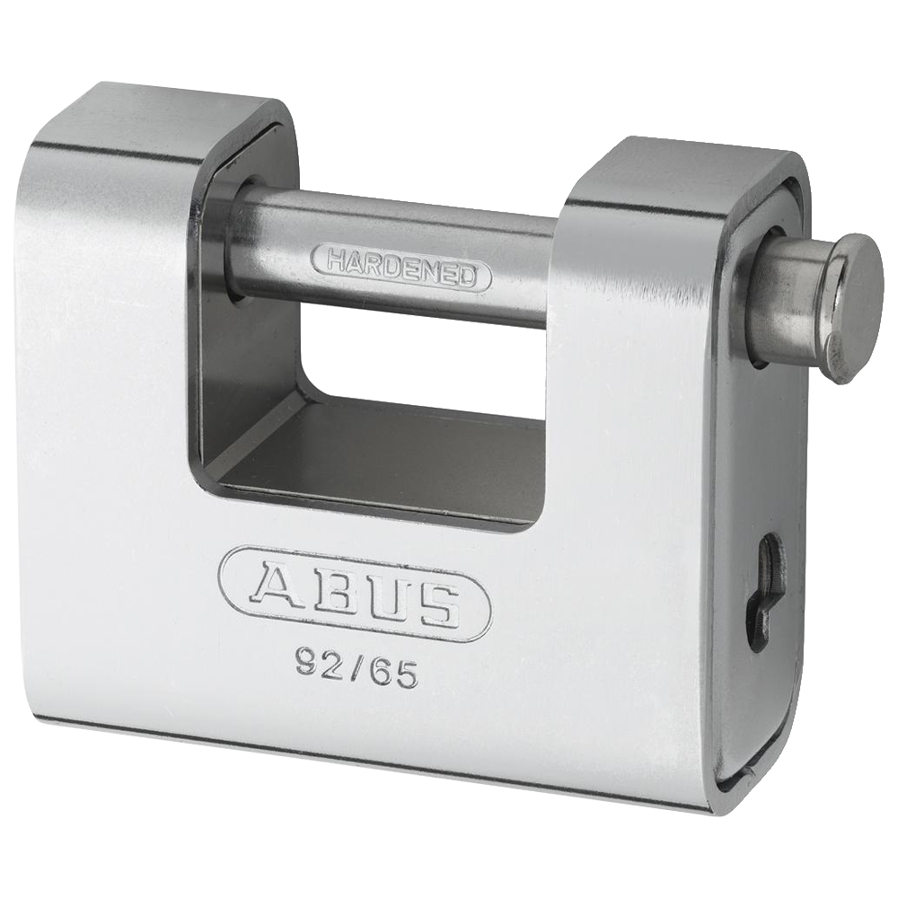 ABUS 92 Series Steel Clad Brass Sliding Shackle Shutter Padlock - 67mm KD 92/65 Visi