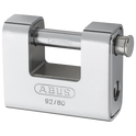 ABUS 92 Series Steel Clad Brass Sliding Shackle Shutter Padlock - 78mm KA (8522) 92/80 Boxed