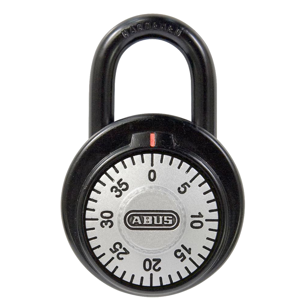 ABUS 78KC Series Dial & Key Over-Ride Combination Open Shackle Padlock - MK (KC510) Black 78KC/50