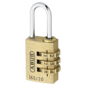 ABUS 165 Series Brass Combination Open Shackle Padlock - 20mm 165/20 Visi