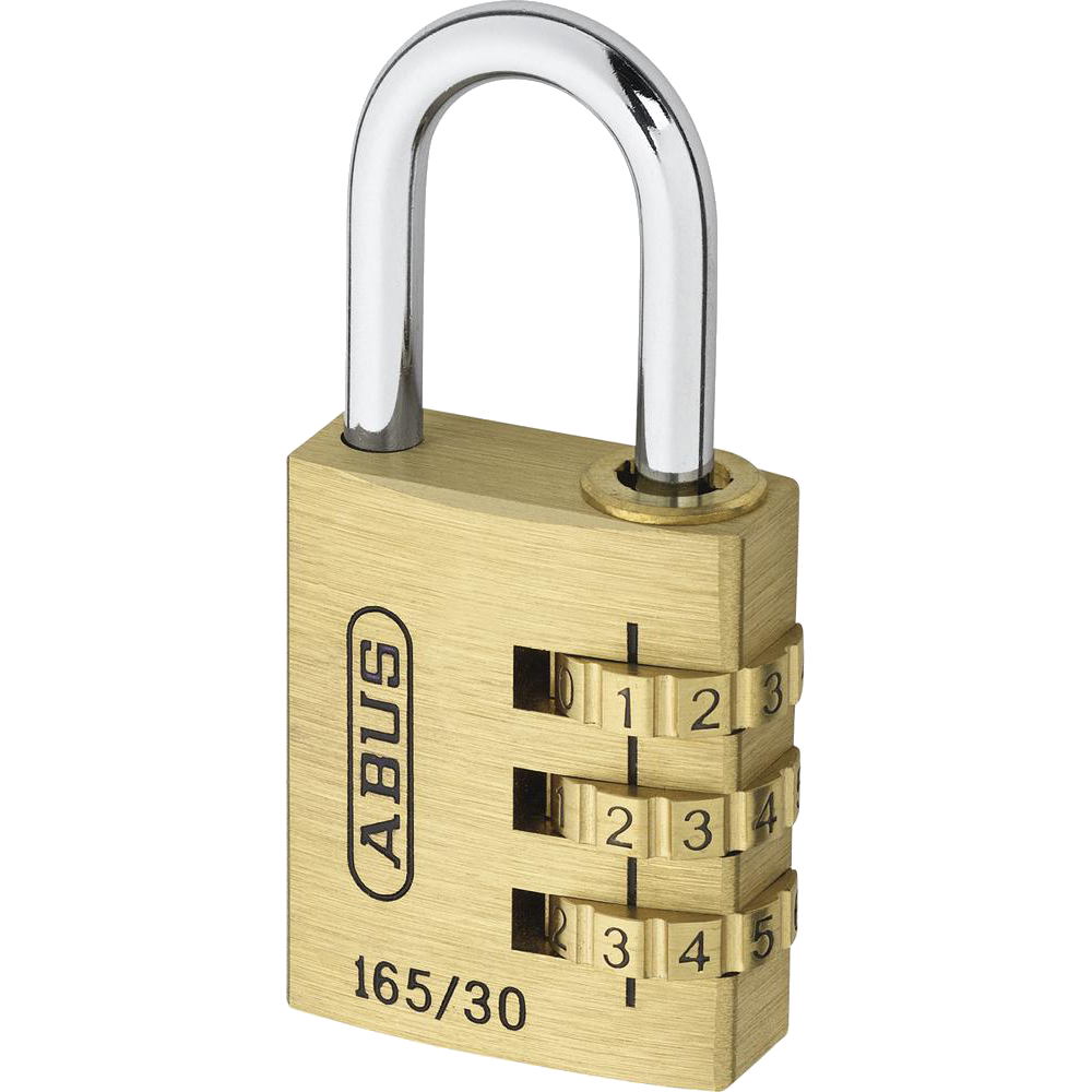 ABUS 165 Series Brass Combination Open Shackle Padlock - 30mm 165/30 Visi
