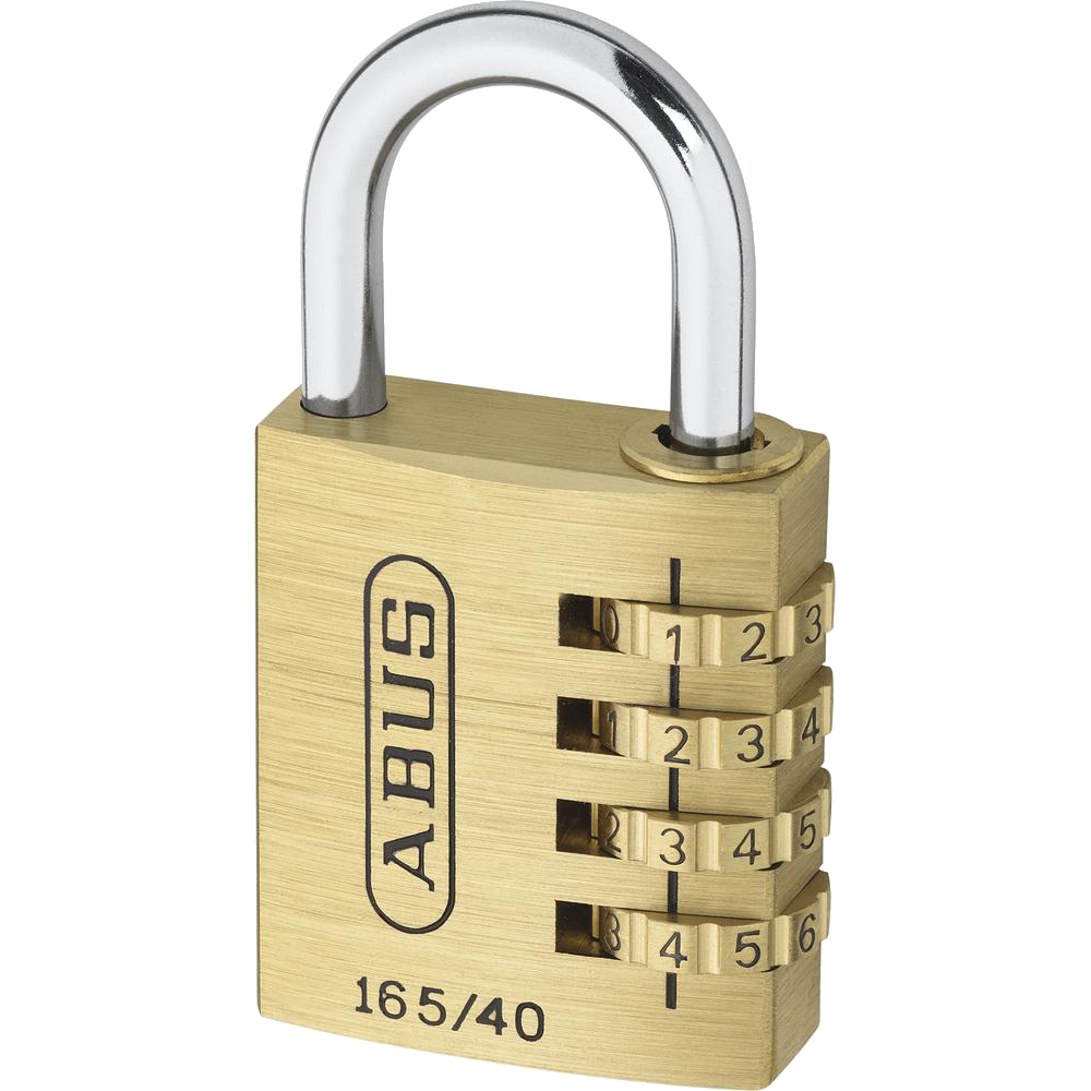 ABUS 165 Series Brass Combination Open Shackle Padlock - 40mm 165/40 Visi