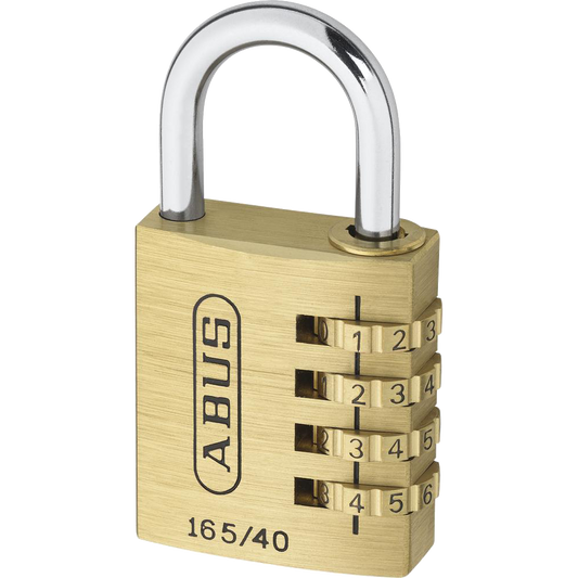 ABUS 165 Series Brass Combination Open Shackle Padlock - 40mm 165/40 Visi