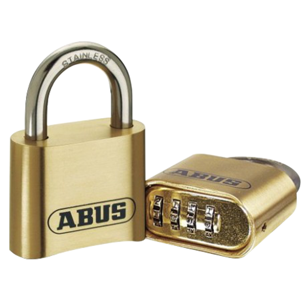 ABUS 180IB Series Brass Combination Open Stainless Steel Shackle Padlock - 53mm 180IB/50 Visi