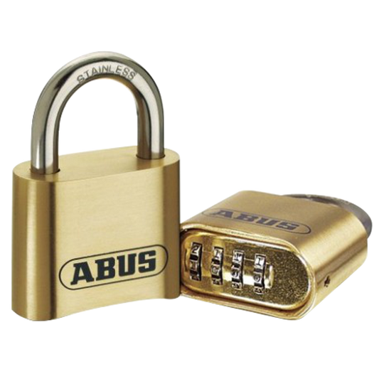 ABUS 180IB Series Brass Combination Open Stainless Steel Shackle Padlock - 53mm 180IB/50 Visi